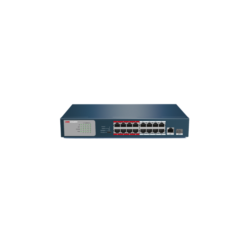 Switch Hikvision 16 Ports Gigabit PoE
